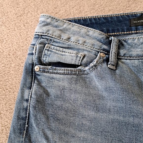 Silver Jeans Co. Suki Capri Women's Denim Size 27 Blue Light Wash - Picture 5 of 15